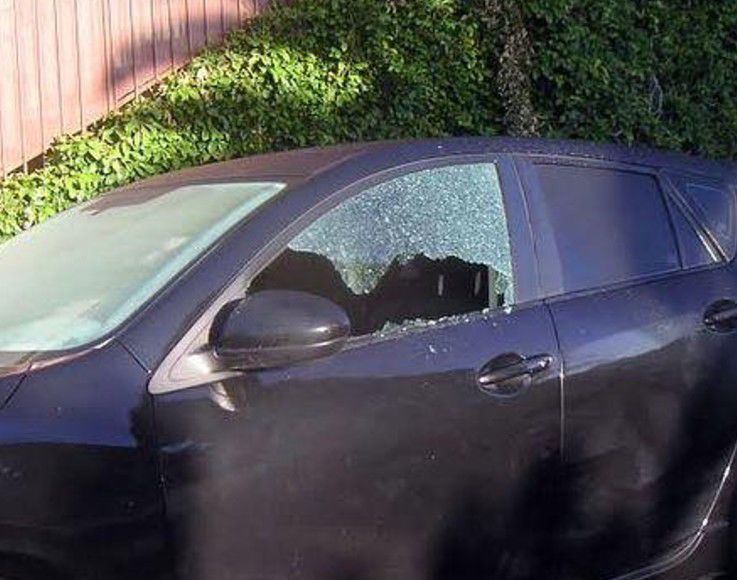 Broken vehicle window Echo Park